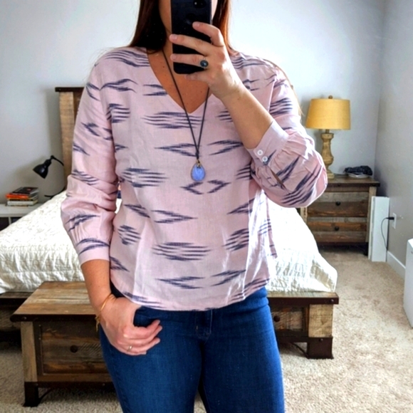 FINAL SALE 🆕🌿SUNDANCE BOHO LINEN TOP🌿 - Picture 4 of 4